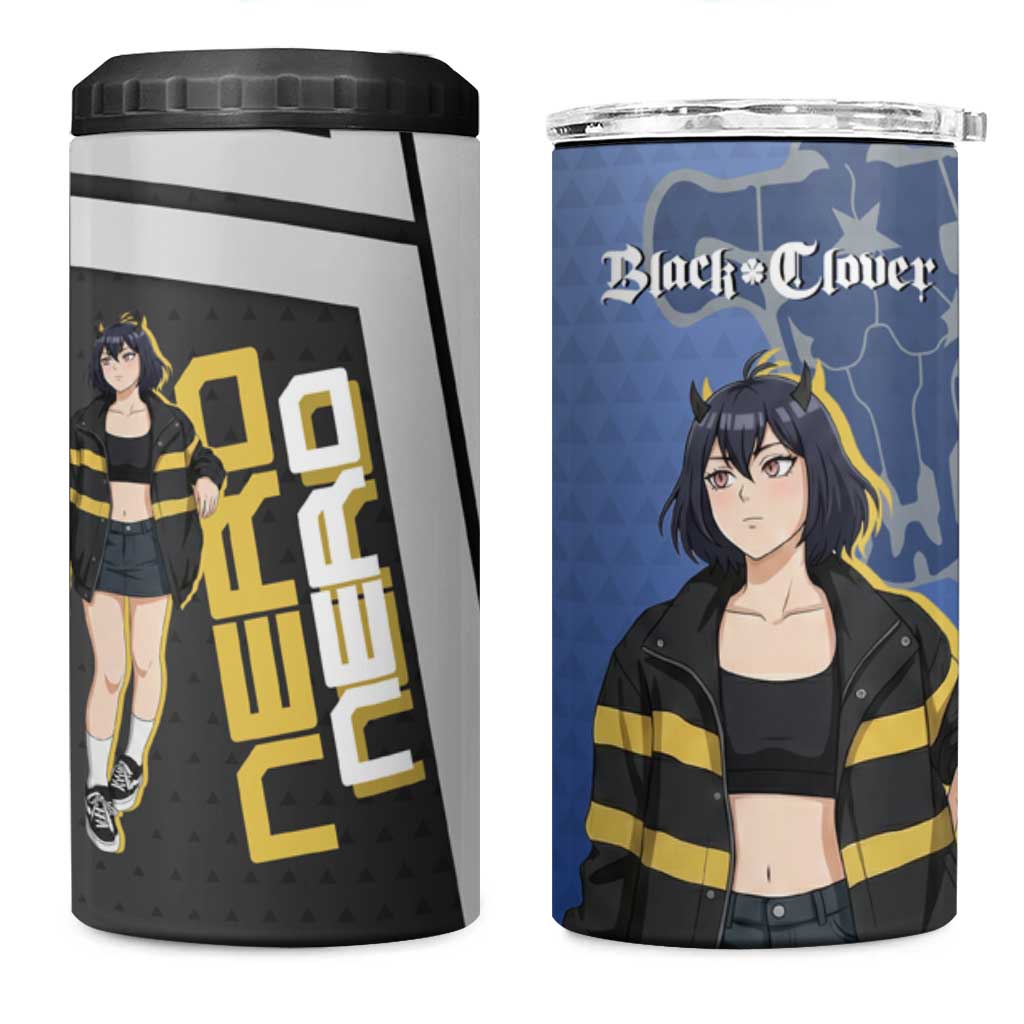 Black Clover Nero 4 in 1 Can Cooler Tumbler Anime Illustration Style