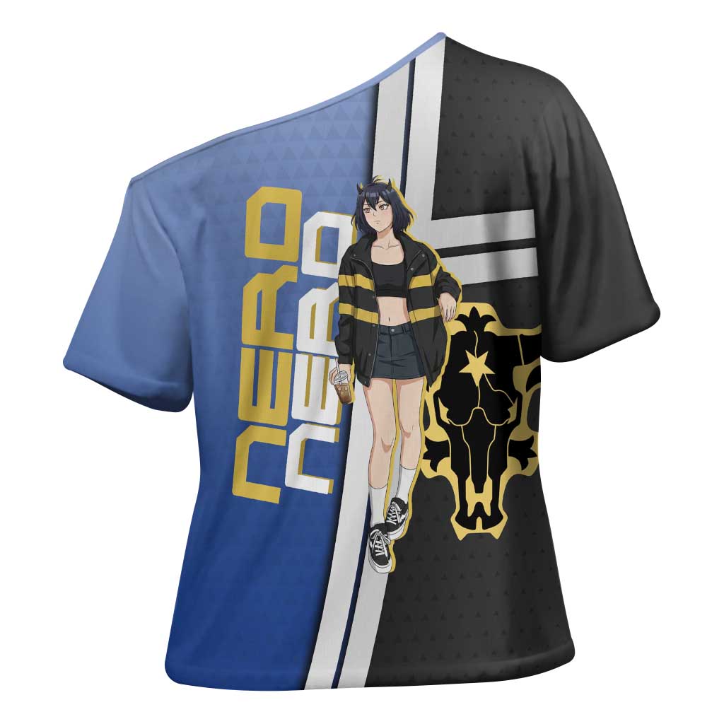 Black Clover Nero Cross Shoulder Shirt Anime Illustration Style