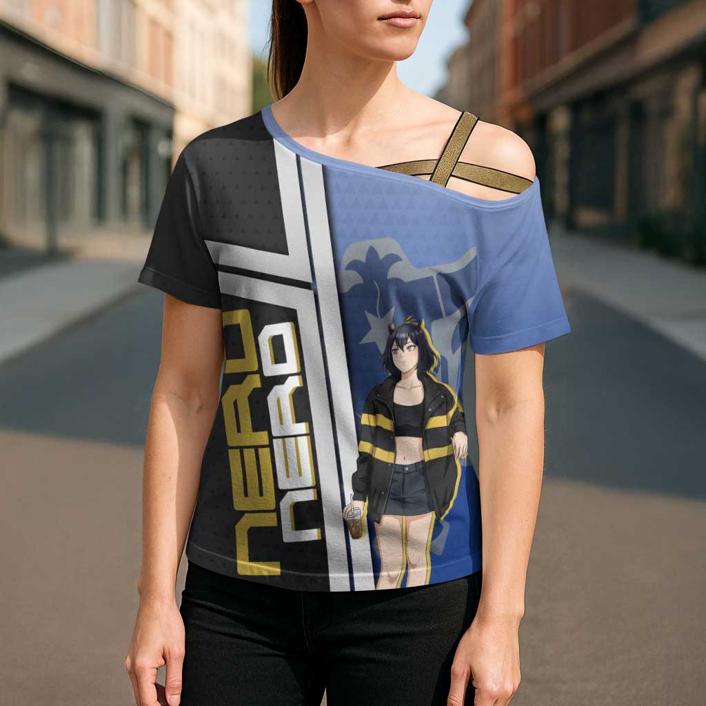 Black Clover Nero Cross Shoulder Shirt Anime Illustration Style