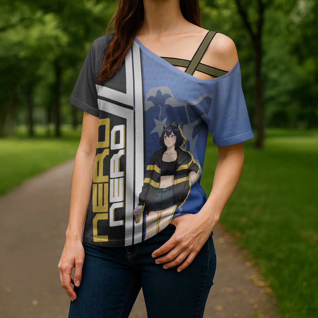 Black Clover Nero Cross Shoulder Shirt Anime Illustration Style