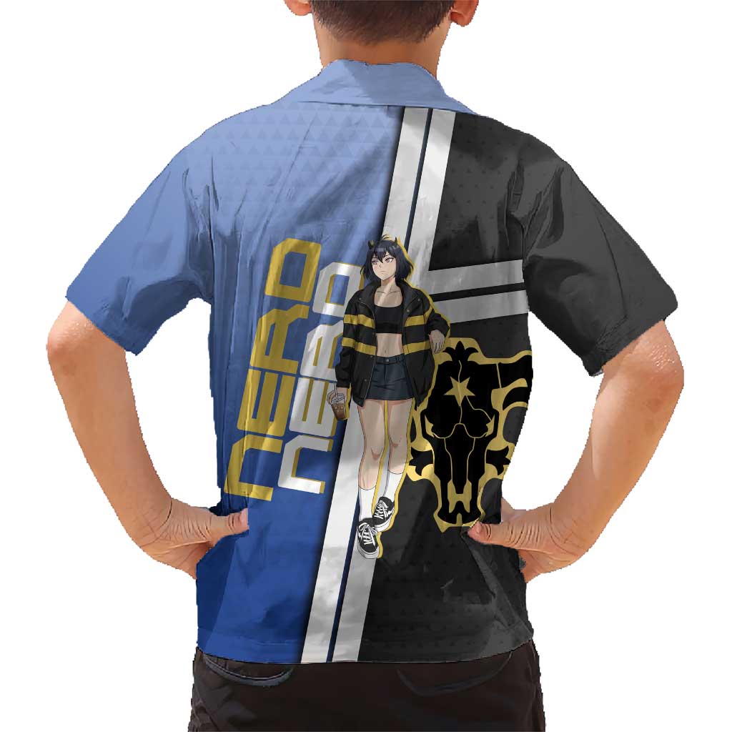 Black Clover Nero Family Matching Short Sleeve Bodycon Dress and Hawaiian Shirt Anime Illustration Style