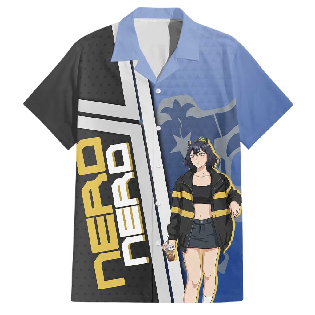 Black Clover Nero Family Matching Summer Maxi Dress and Hawaiian Shirt Anime Illustration Style