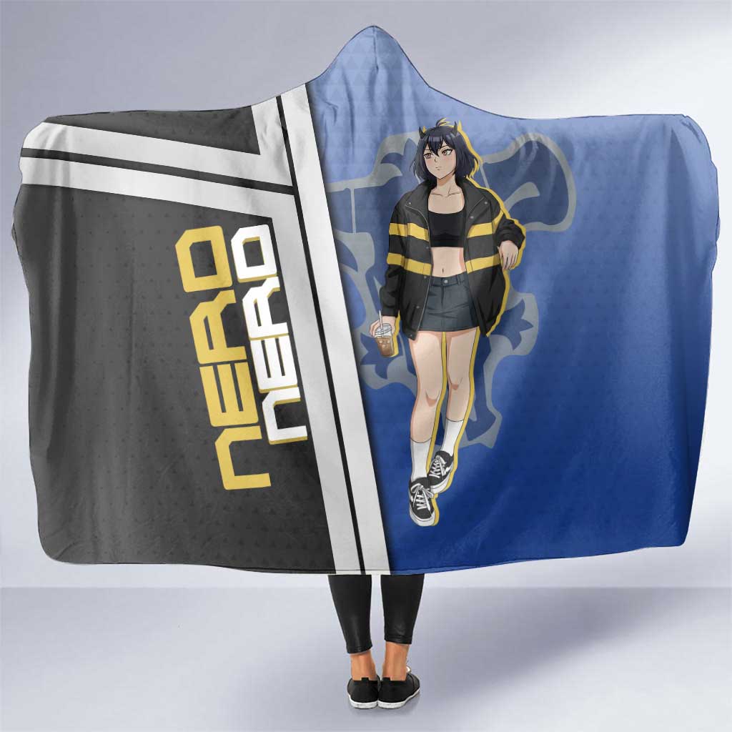 Black Clover Nero Hooded Blanket Anime Illustration Style