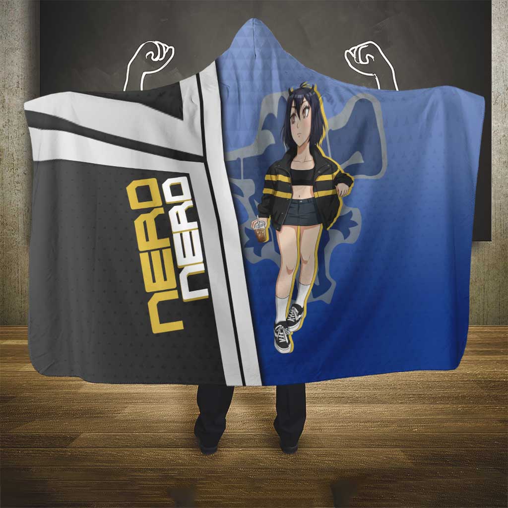 Black Clover Nero Hooded Blanket Anime Illustration Style