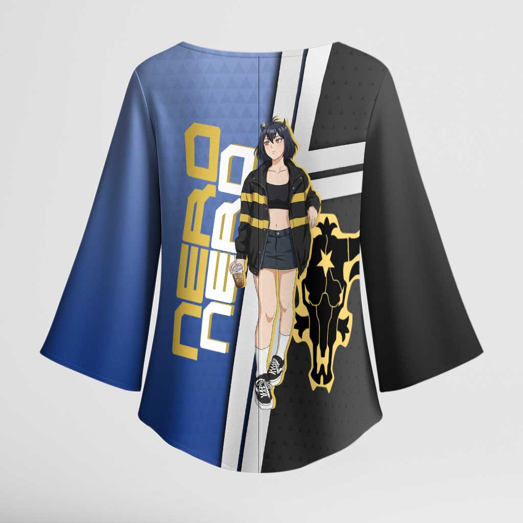 Black Clover Nero Kimono Sleeve Blouse Anime Illustration Style