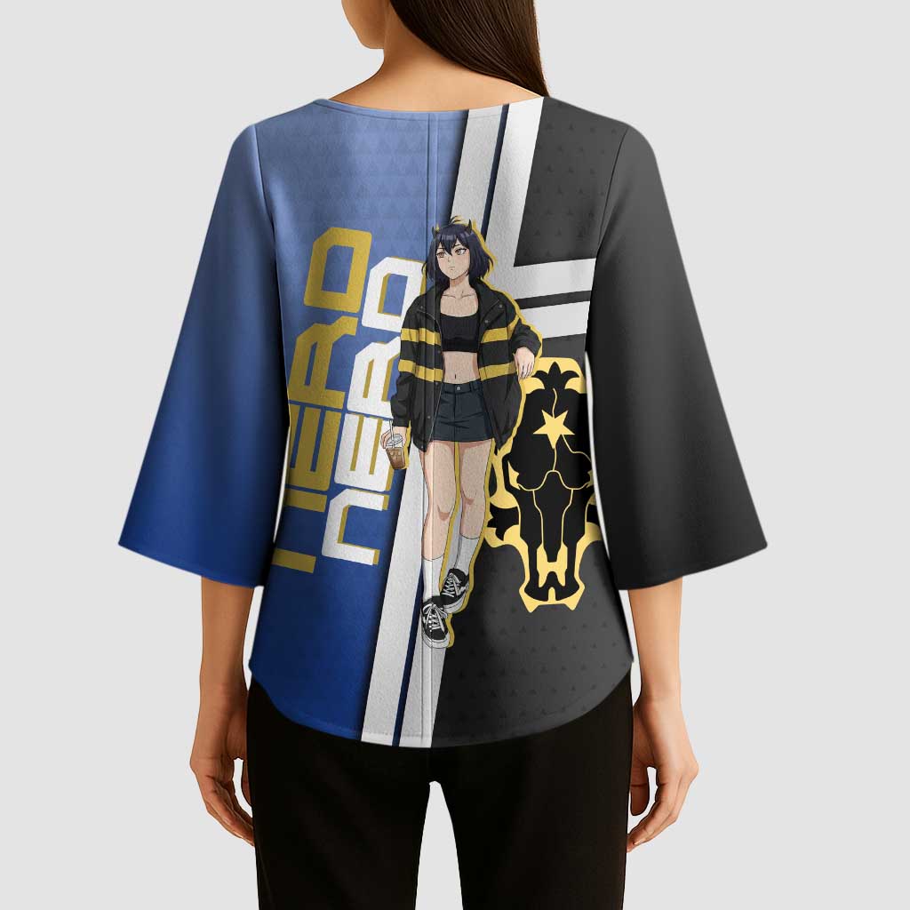 Black Clover Nero Kimono Sleeve Blouse Anime Illustration Style