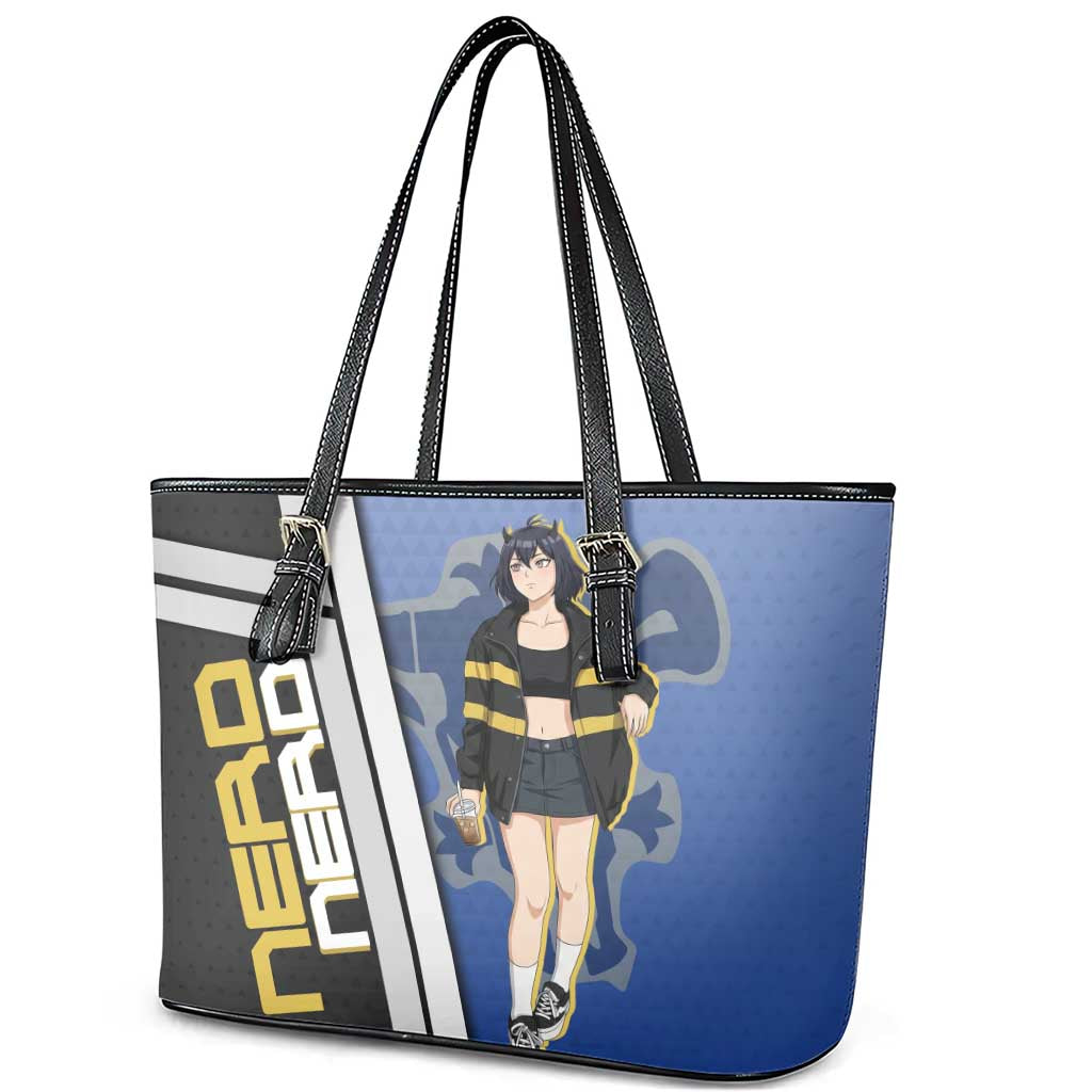 Black Clover Nero Leather Tote Bag Anime Illustration Style