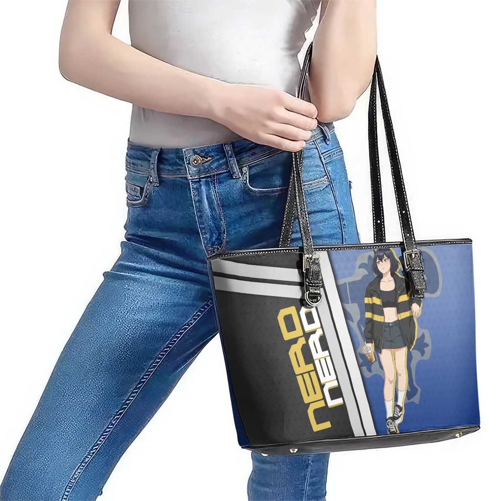 Black Clover Nero Leather Tote Bag Anime Illustration Style