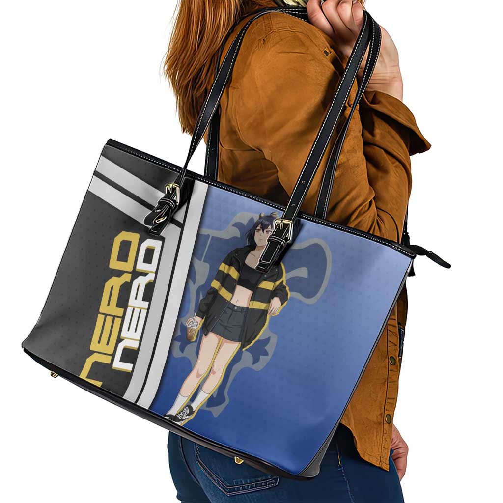 Black Clover Nero Leather Tote Bag Anime Illustration Style