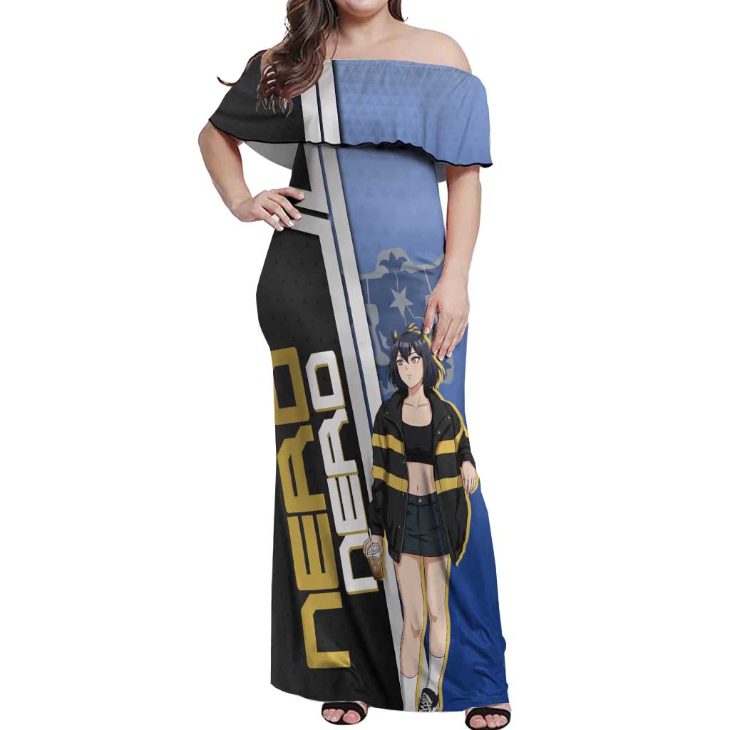 Black Clover Nero Off Shoulder Maxi Dress Anime Illustration Style