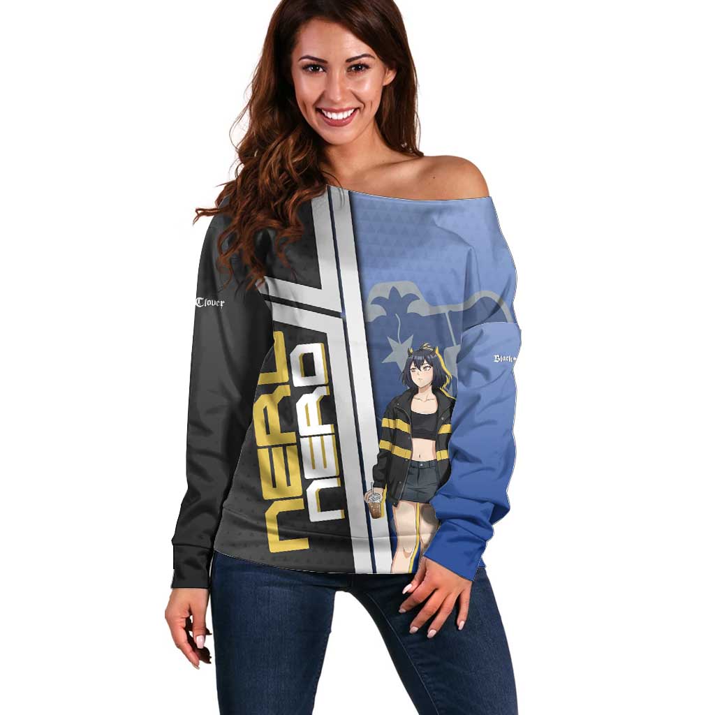 Black Clover Nero Off Shoulder Sweater Anime Illustration Style
