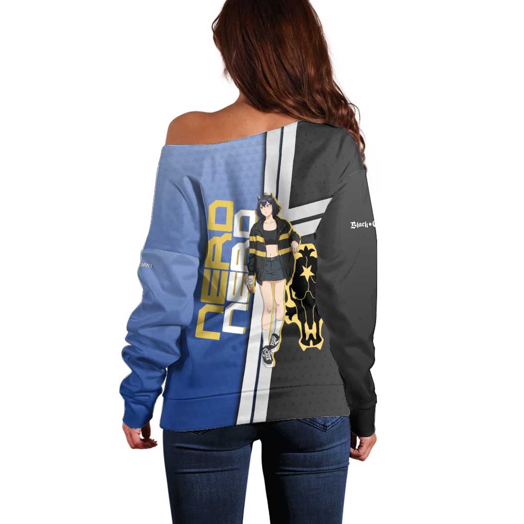 Black Clover Nero Off Shoulder Sweater Anime Illustration Style