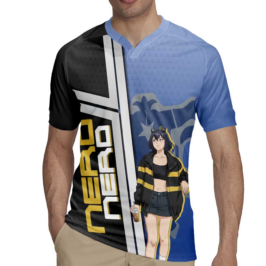Black Clover Nero Rugby Jersey Anime Illustration Style