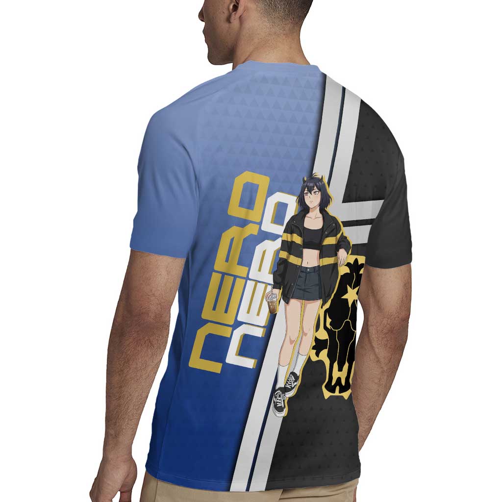 Black Clover Nero Rugby Jersey Anime Illustration Style