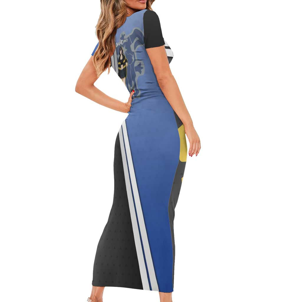 Black Clover Nero Short Sleeve Bodycon Dress Anime Illustration Style