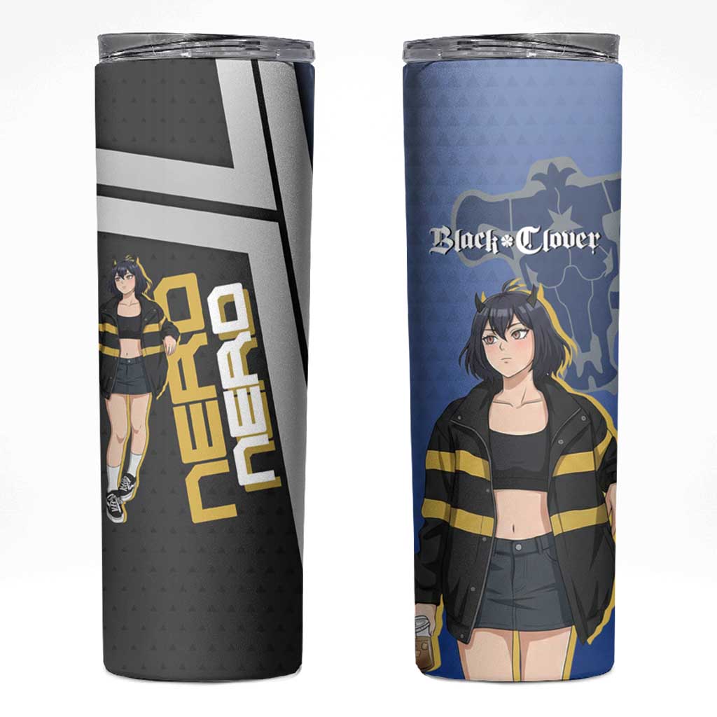 Black Clover Nero Skinny Tumbler Anime Illustration Style