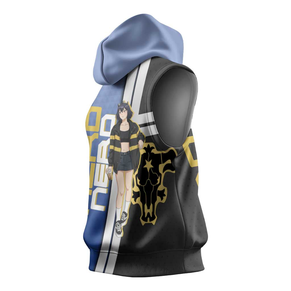Black Clover Nero Sleeveless Hoodie Anime Illustration Style