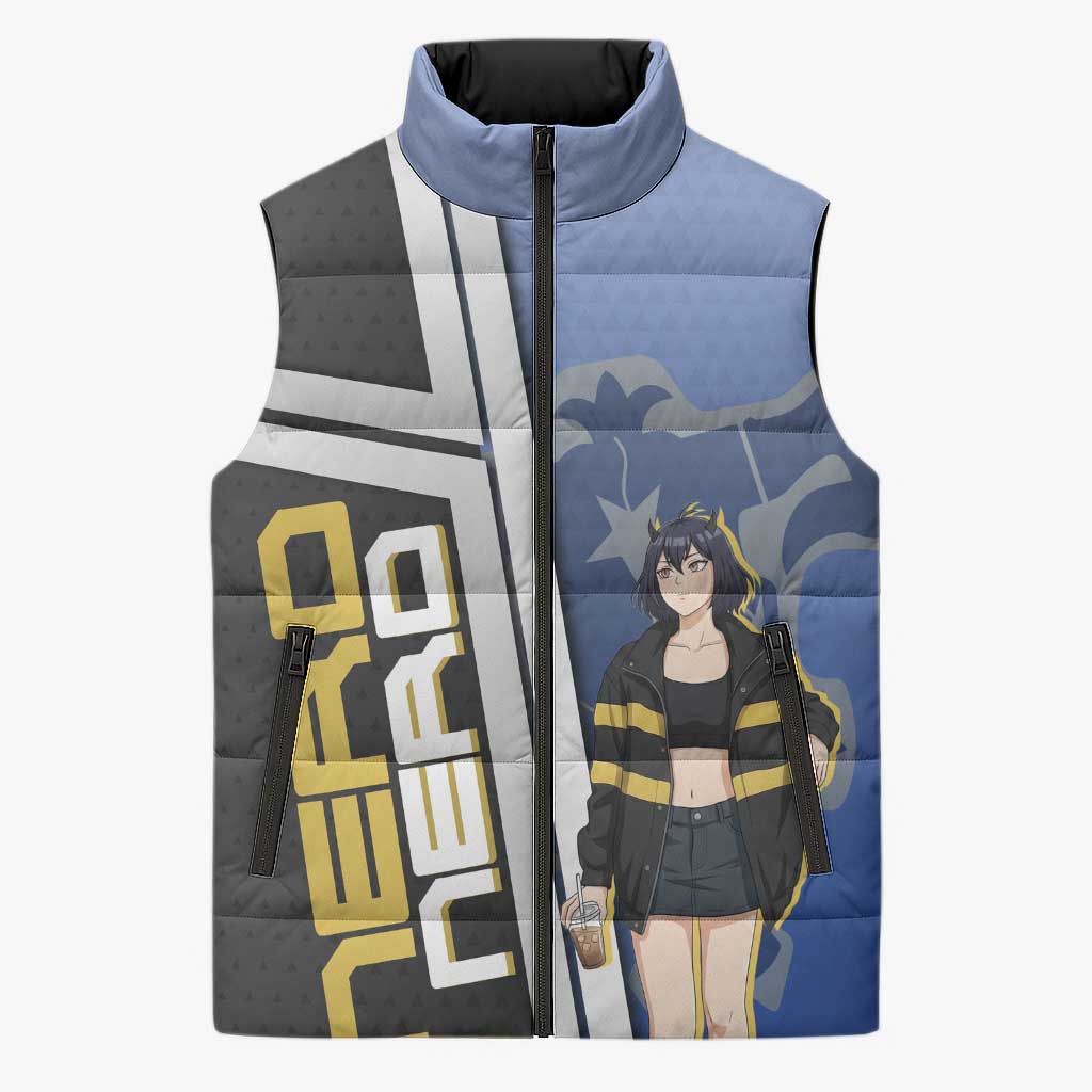Black Clover Nero Sleeveless Puffer Jacket Anime Illustration Style