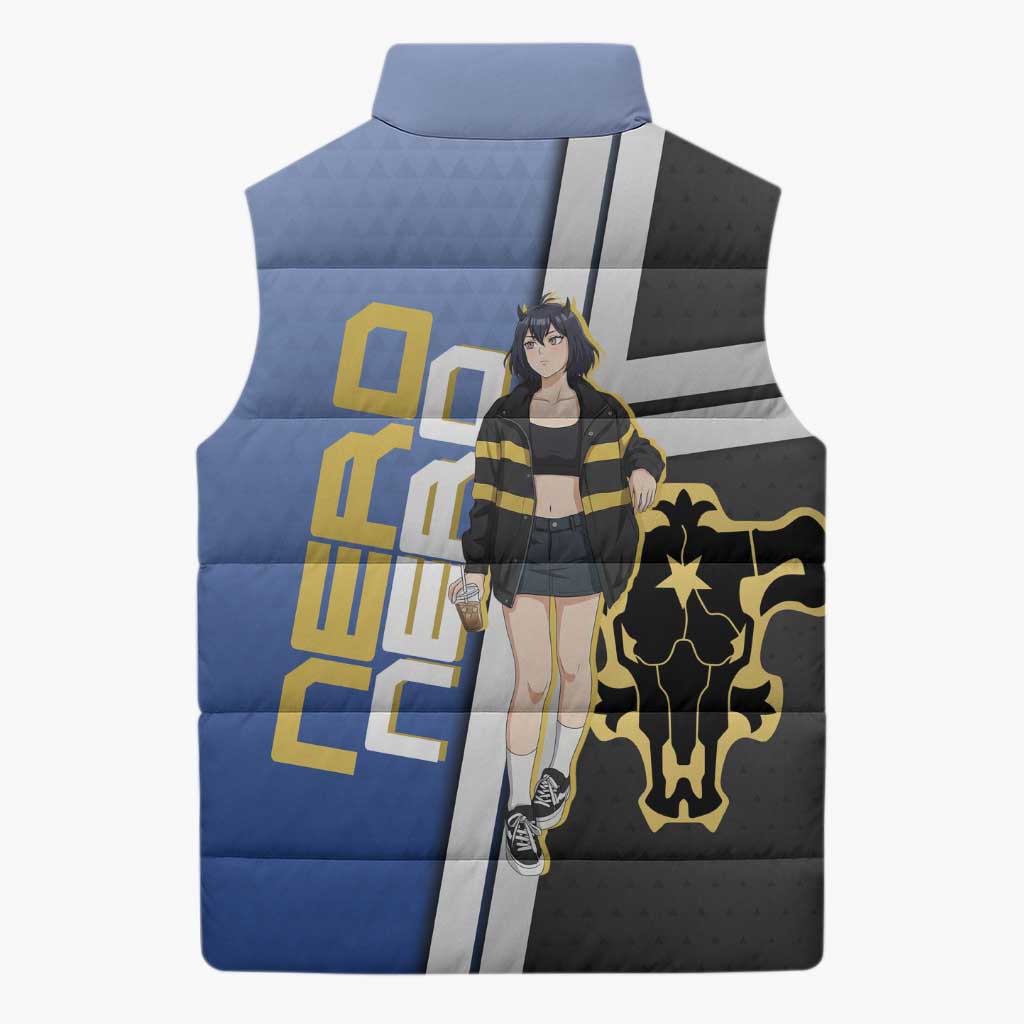 Black Clover Nero Sleeveless Puffer Jacket Anime Illustration Style