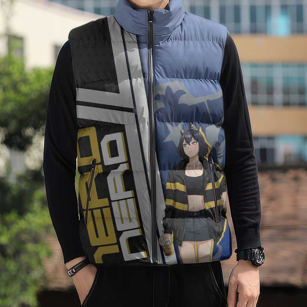 Black Clover Nero Sleeveless Puffer Jacket Anime Illustration Style