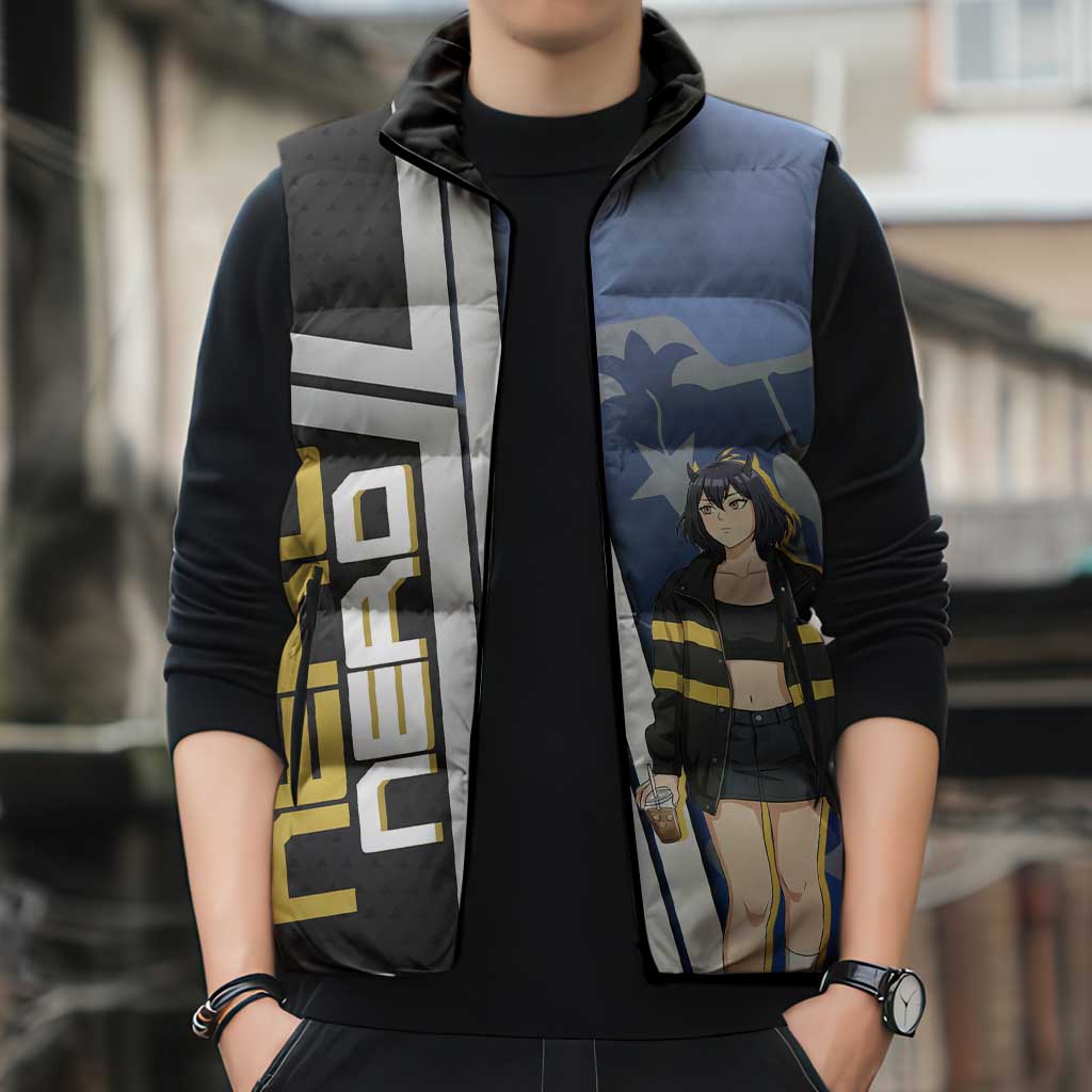 Black Clover Nero Sleeveless Puffer Jacket Anime Illustration Style
