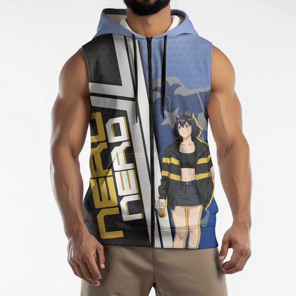 Black Clover Nero Sleeveless Zip Hoodie Anime Illustration Style