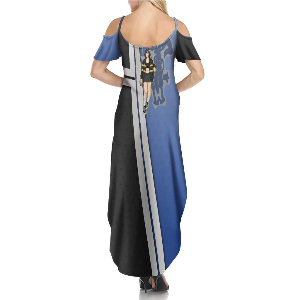 Black Clover Nero Summer Maxi Dress Anime Illustration Style