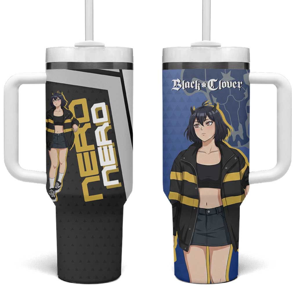 Black Clover Nero Tumbler With Handle Anime Illustration Style