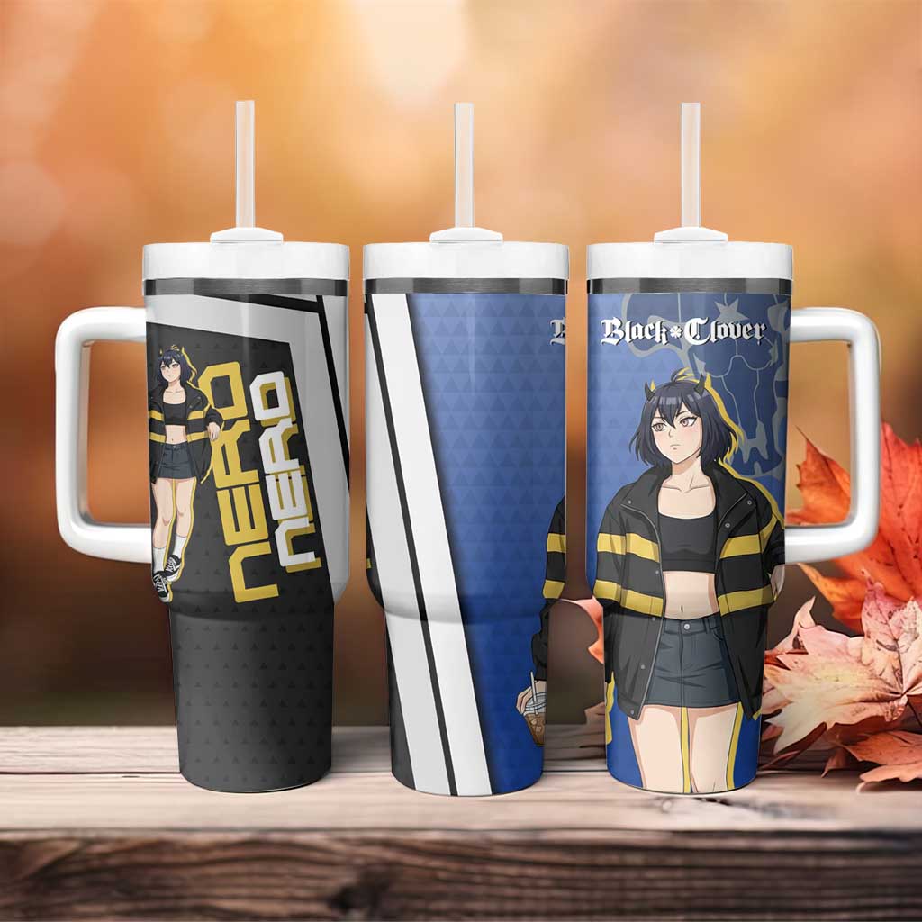Black Clover Nero Tumbler With Handle Anime Illustration Style