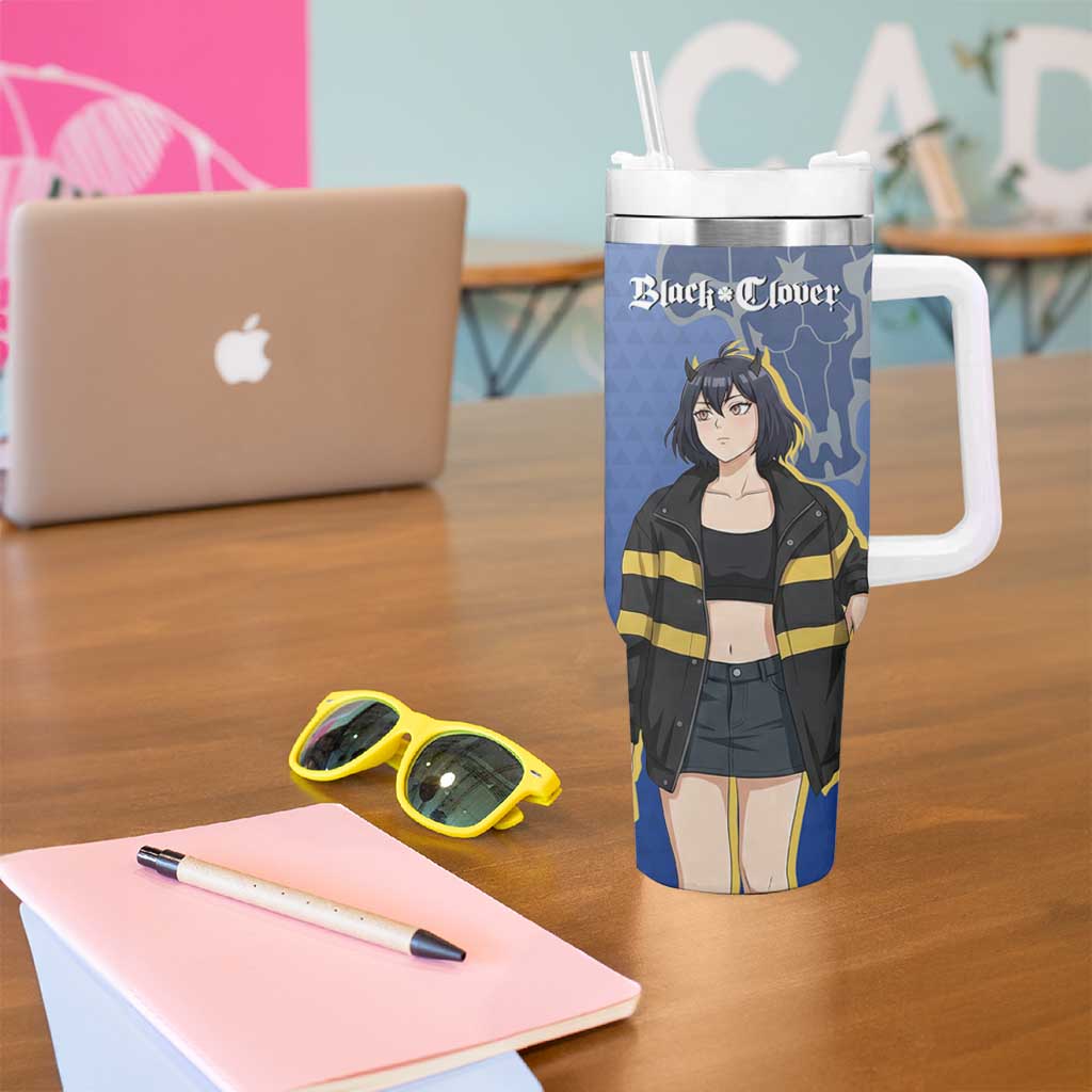Black Clover Nero Tumbler With Handle Anime Illustration Style
