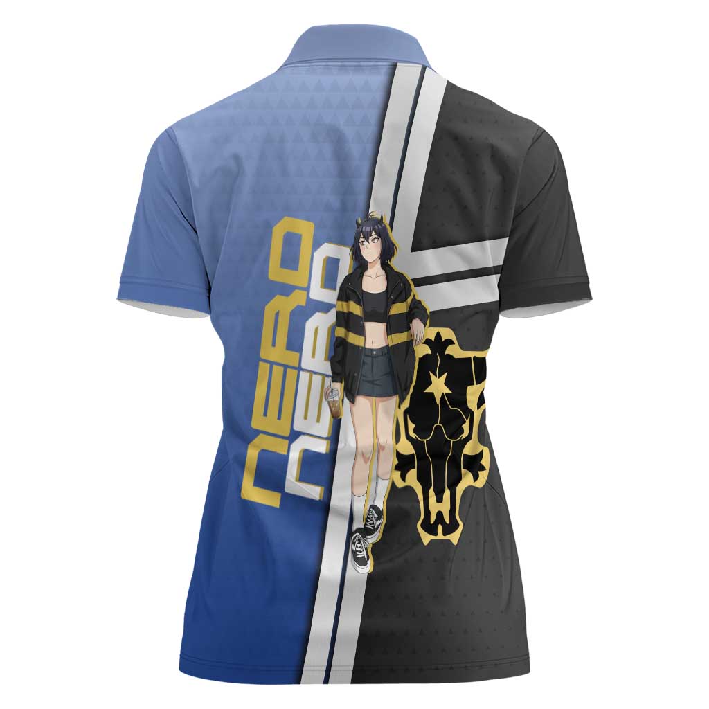 Black Clover Nero Women Polo Shirt Anime Illustration Style