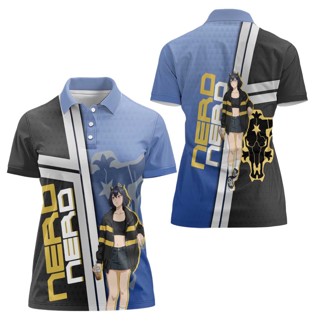 Black Clover Nero Women Polo Shirt Anime Illustration Style