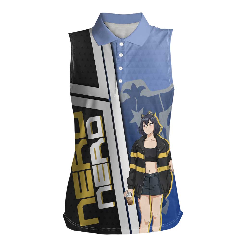 Black Clover Nero Women Sleeveless Polo Shirt Anime Illustration Style