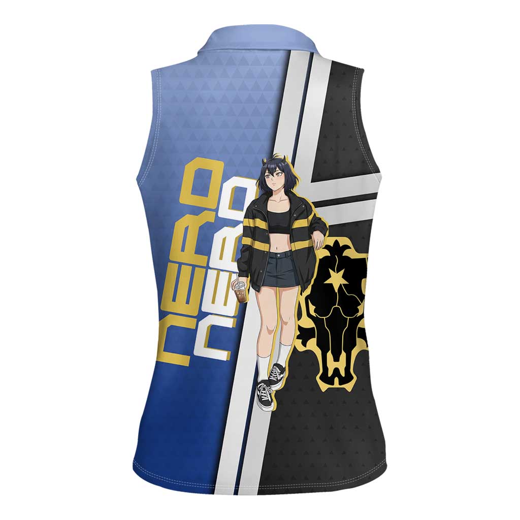Black Clover Nero Women Sleeveless Polo Shirt Anime Illustration Style