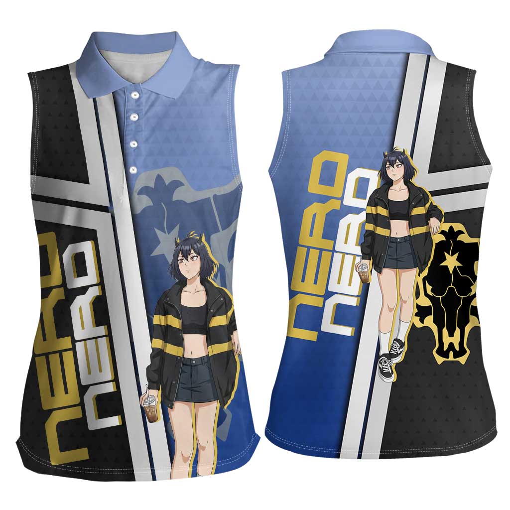 Black Clover Nero Women Sleeveless Polo Shirt Anime Illustration Style
