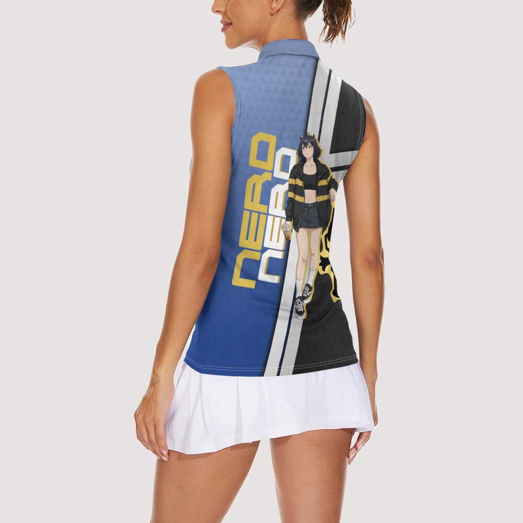 Black Clover Nero Women Sleeveless Polo Shirt Anime Illustration Style