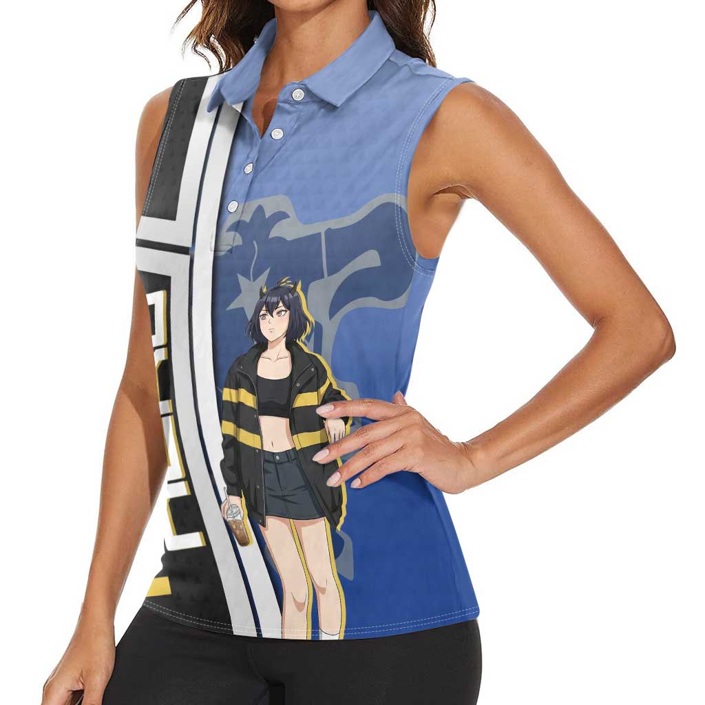 Black Clover Nero Women Sleeveless Polo Shirt Anime Illustration Style