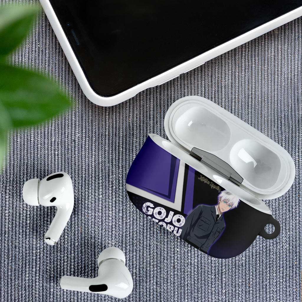 Gojo Satoru AirPods Case Bold Anime Poster Style