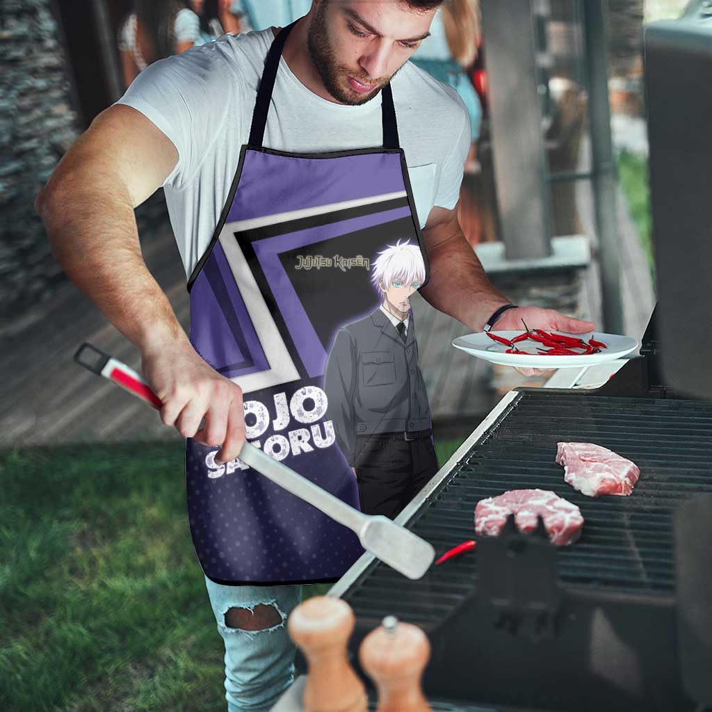Gojo Satoru Apron Bold Anime Poster Style