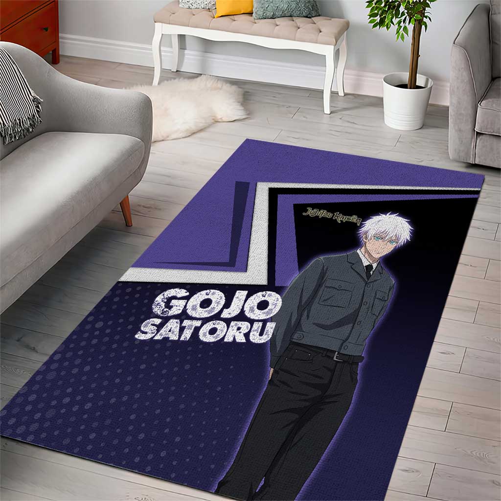 Gojo Satoru Area Rug Bold Anime Poster Style