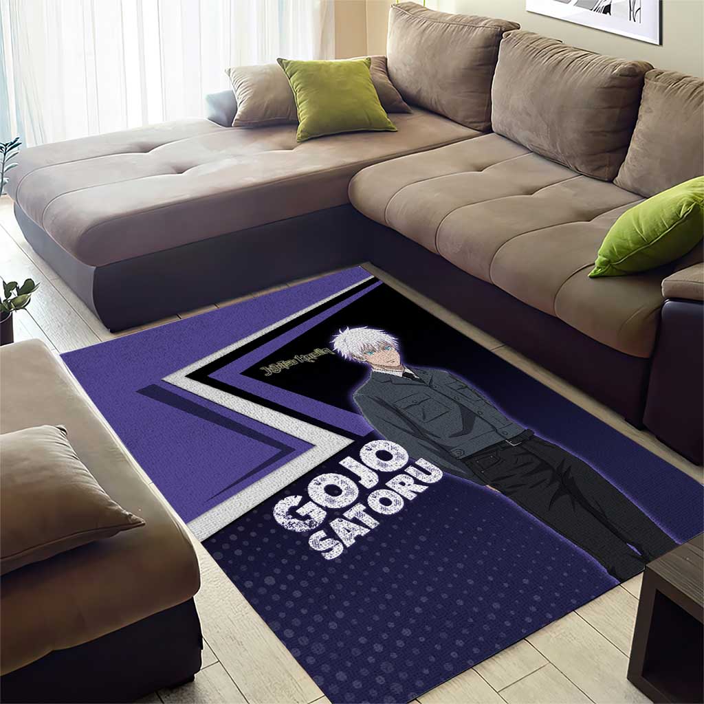 Gojo Satoru Area Rug Bold Anime Poster Style