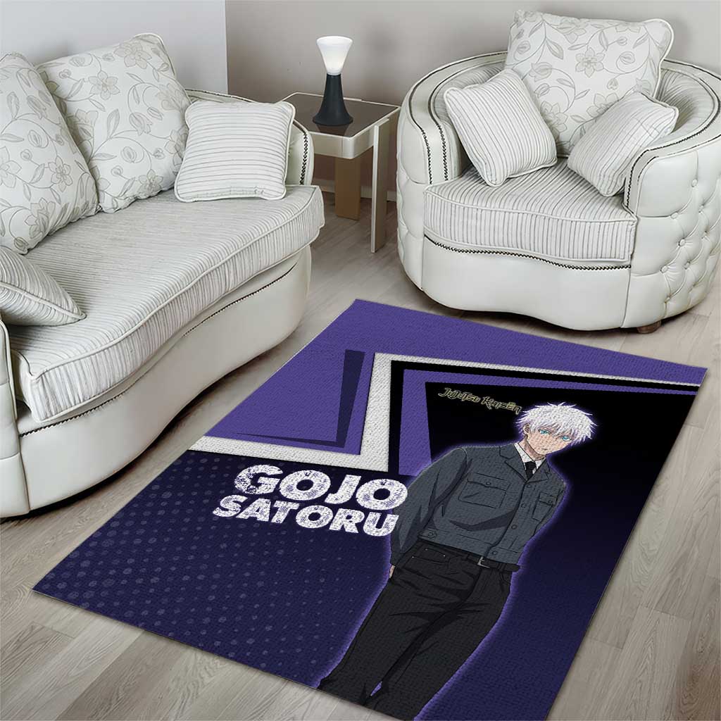 Gojo Satoru Area Rug Bold Anime Poster Style