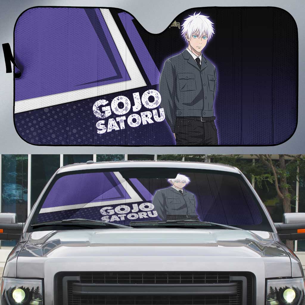 Gojo Satoru Auto Sun Shade Bold Anime Poster Style