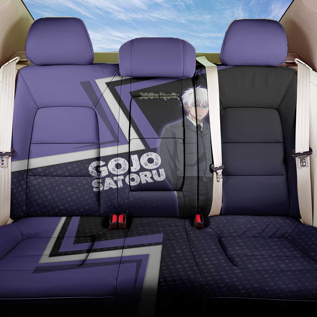 Gojo Satoru Back Car Seat Cover Bold Anime Poster Style