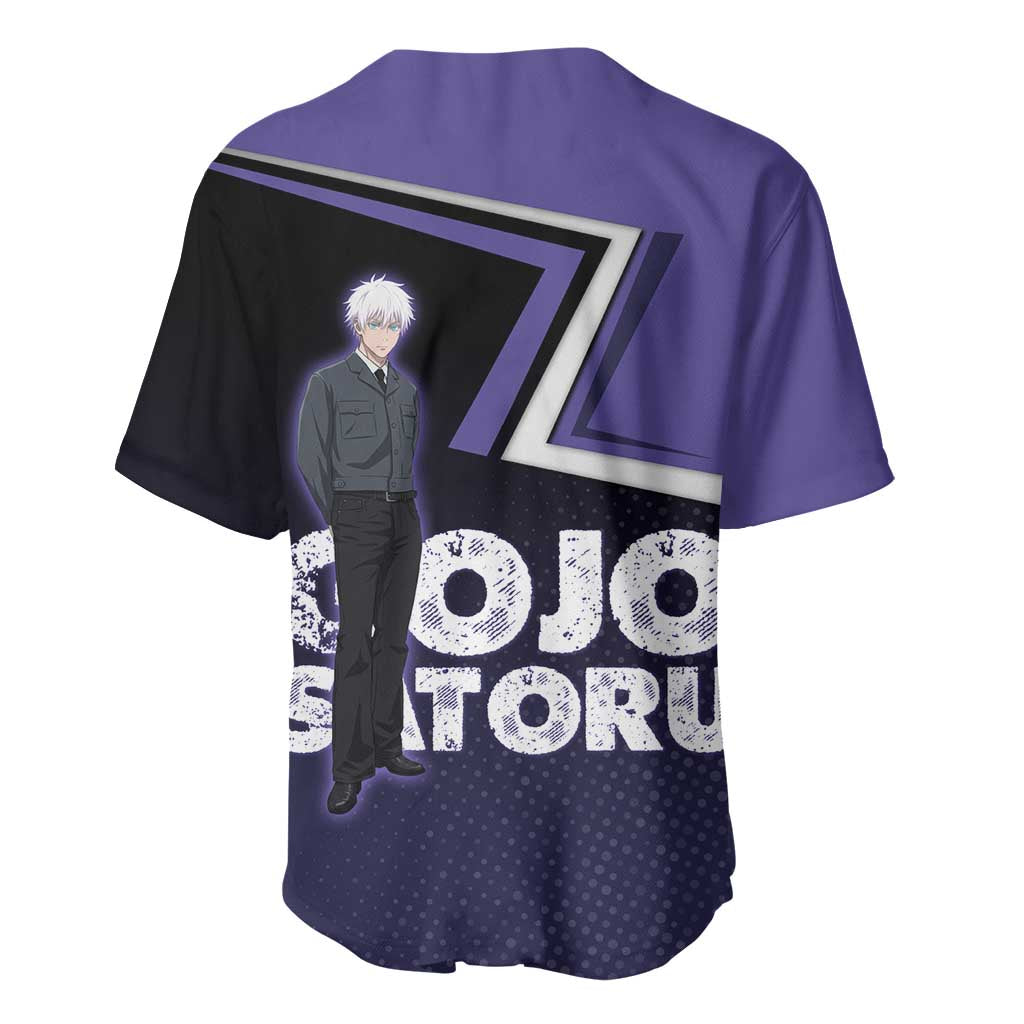 Gojo Satoru Baseball Jersey Bold Anime Poster Style