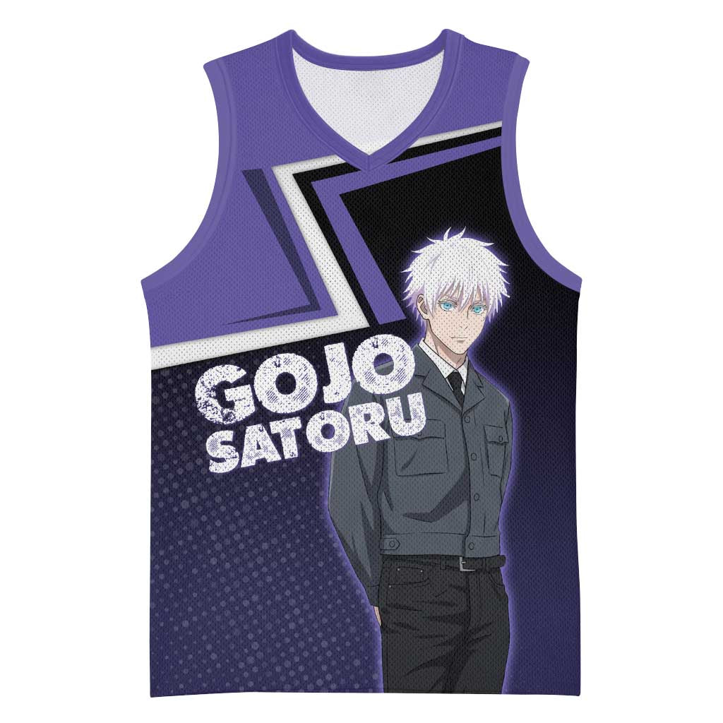 Gojo Satoru Basketball Jersey Bold Anime Poster Style