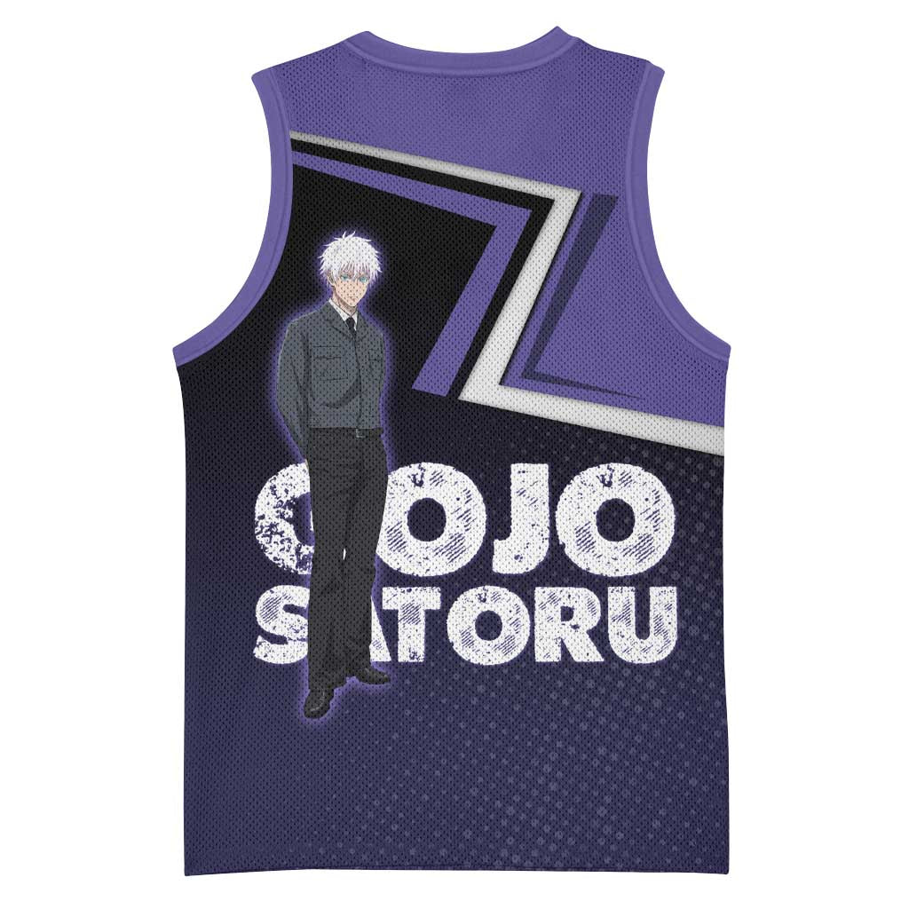 Gojo Satoru Basketball Jersey Bold Anime Poster Style