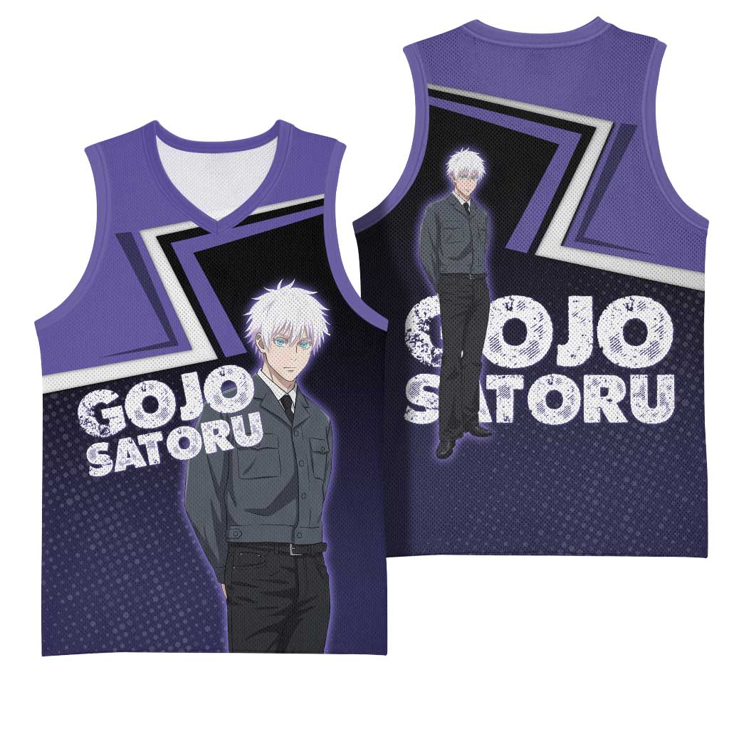 Gojo Satoru Basketball Jersey Bold Anime Poster Style