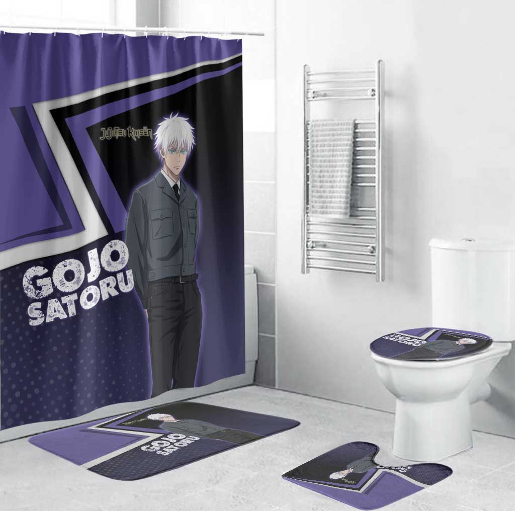 Gojo Satoru Bathroom Set Bold Anime Poster Style