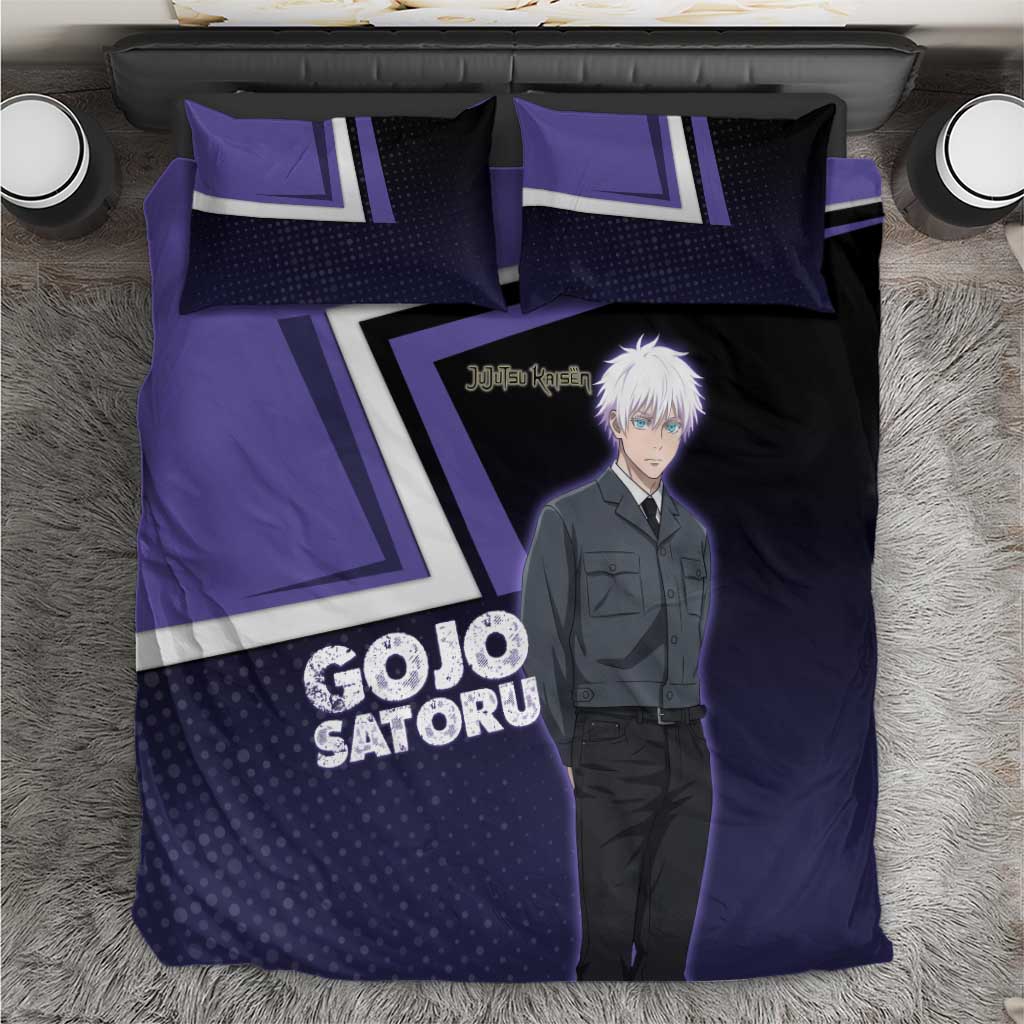 Gojo Satoru Bedding Set Bold Anime Poster Style